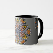 Kosmische Blüte – Mystisches Mandala-Design Tasse (VorderseiteRechts)