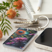 Kosmische Blüten Akryllischer Schlüsselanhänger (Vorderseite rechts)