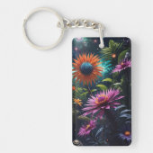 Kosmische Blüten Akryllischer Schlüsselanhänger (Vorderseite)