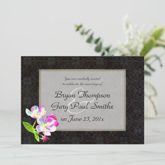 Kosmische Blüten Einladung (Stehend Vorderseite)