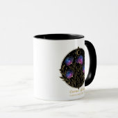 Kosmische Blüten – Zellulares Blumenmandala Tasse (VorderseiteRechts)