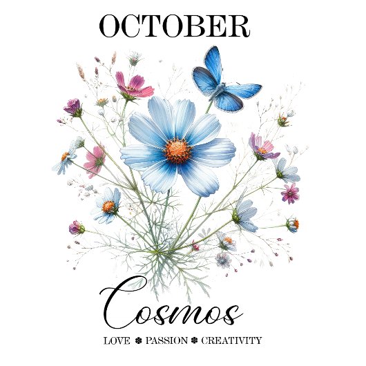 Kosmische Blütenblätter • Oktober-Geburtsblumen-No Planer
