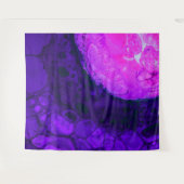 *~* Kosmische Braue Rosa Abstrakter Kreis Lila Wandteppich (Vorderseite (Horizontal))