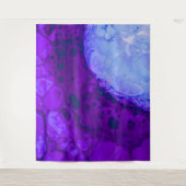 *~* Kosmische Braue Türkis Abstrakt Circle Magenta Wandteppich (Vorderseite)