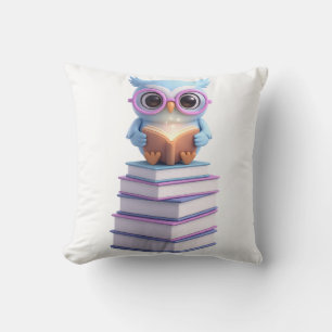 Kosmische Buch-Eule Kissen