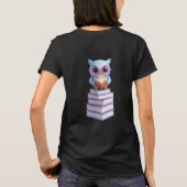 Kosmische Buch-Eule T-Shirt (Rückseite)