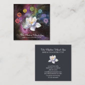 *~* Kosmische Chakra Symbole Kosmos Lotus Quadratische Visitenkarte (Vorne/Hinten)