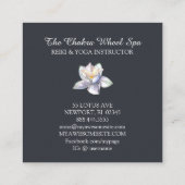 *~* Kosmische Chakra Symbole Kosmos Lotus Quadratische Visitenkarte (Rückseite)