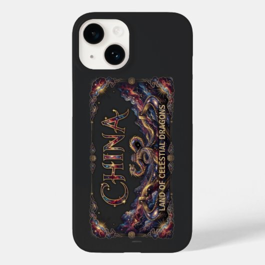 Kosmische China-Drache Große Mauer Case-Mate iPhone Hülle (Rückseite)