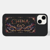 Kosmische China-Drache Große Mauer Case-Mate iPhone Hülle (Rückseite (Horizontal))