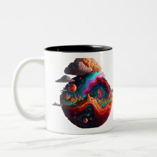 Kosmische Cloudscape-Tasse Zweifarbige Tasse