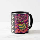 Kosmische Coolere Katzenunterlage - Stil des 80er/ Tasse (VorderseiteRechts)