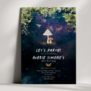 Kosmische Cosability-Kern Mushroom Forest Geburtst Einladung