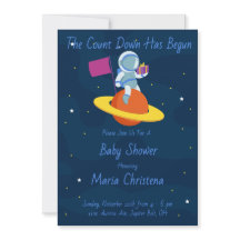 Kosmische Countdown-Baby-Party