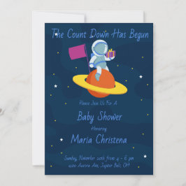 Kosmische Countdown-Baby-Party Einladung