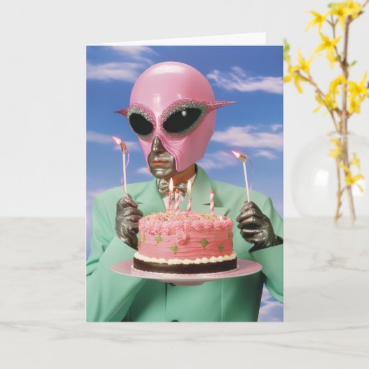 Kosmische Couture Geburtstagskarte Karte (Gelbe Blume)