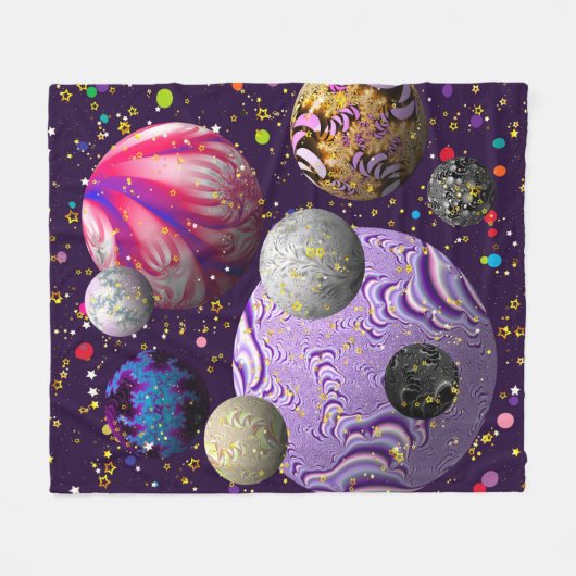 kosmische Delikatesse Fleecedecke (Vorderseite (Horizontal))