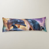 Kosmische Delphine und Quallen im Weltraum Seitenschläferkissen (Rückseite)