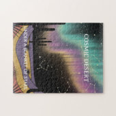 Kosmische Desert Aurora • Retro Western-Nacht Himm Puzzle (Horizontal)