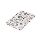 Kosmische Doodles: Sterne und Kometen Badematte (Schrägansicht)