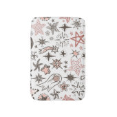 Kosmische Doodles: Sterne und Kometen Badematte (Vorderseite Vertikal)