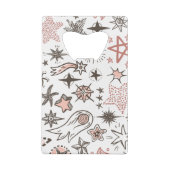 Kosmische Doodles: Sterne und Kometen Geldbeutel Flaschenöffner (Rückseite)