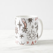 Kosmische Doodles: Sterne und Kometen Kaffeetasse (VorderseiteRechts)
