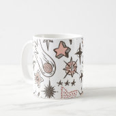 Kosmische Doodles: Sterne und Kometen Kaffeetasse (Vorderseite Links)