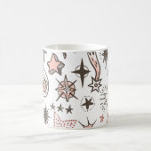 Kosmische Doodles: Sterne und Kometen Kaffeetasse (Mittel)