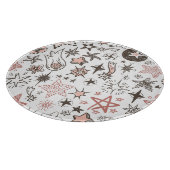 Kosmische Doodles: Sterne und Kometen Schneidebrett (Ecke)