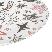 Kosmische Doodles: Sterne und Kometen Schneidebrett (Ecke)