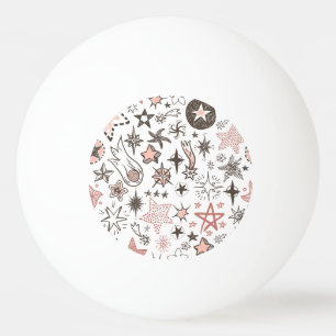 Kosmische Doodles: Sterne und Kometen Tischtennisball