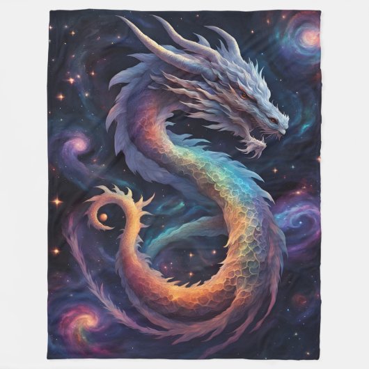 kosmische Drachen-Decke Fleecedecke (Vorderseite)