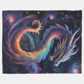 kosmische Drachen-Decke Fleecedecke (Vorderseite (Horizontal))