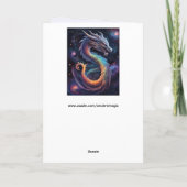 kosmische Drachen-Grußkarte Karte (Rückseite)