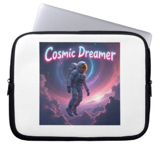 Kosmische Drift: Astronaut mitten wirbelnde Galaxi Laptopschutzhülle