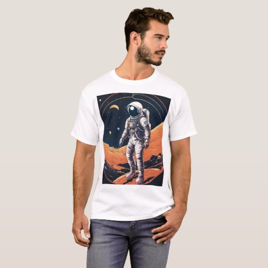 Kosmische Drift: Spacewalk-T - Shirt (Vorne ganz)