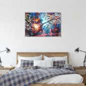 Kosmische E-Gitarre Leinwanddruck (Insitu (Schlafzimmer))