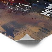 Kosmische E-Gitarre Poster (Ecke)