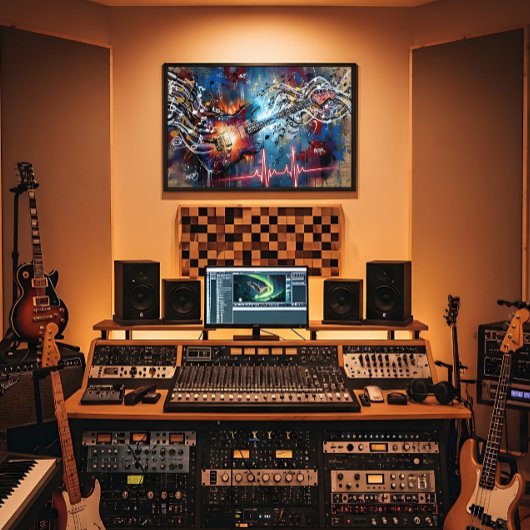 Kosmische E-Gitarre Poster