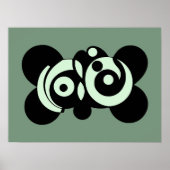 Kosmische Echos: Abstrakte Zirkelfusion Poster (Vorne)