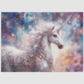 Kosmische Einhorn-Traumlandschaft-Decoupage  Seidenpapier (Vorderseite)