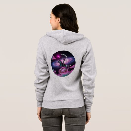 Kosmische Einhorn Vegas Dream Hoodie 🦄 🌌 (Schwarz voll)