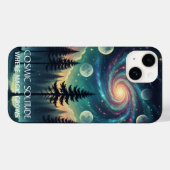 Kosmische Einsamkeit Galaxienwald • Mondphasen Case-Mate iPhone Hülle (Rückseite (Horizontal))
