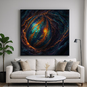 Kosmische Eizelle - Abstrakte Mystische Gestaltung Poster