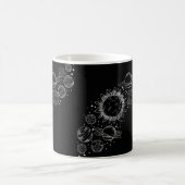 Kosmische Elegance: Schwarzes Set der Planeten Kaffeetasse (Mittel)