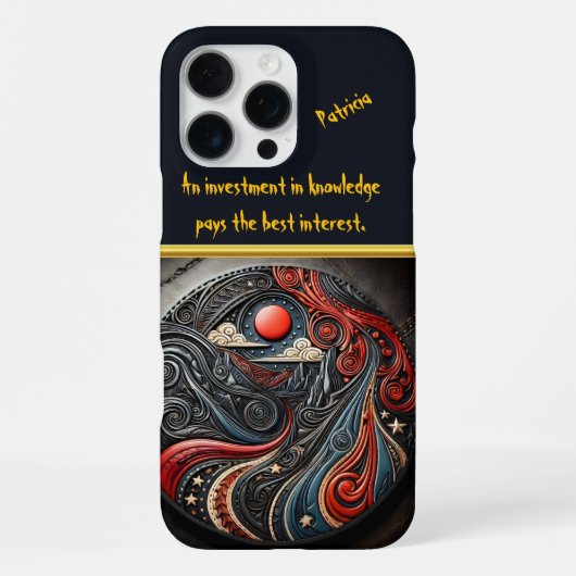 Kosmische Elemente im kreisförmigen Design iPhone Hülle (Rückseite)