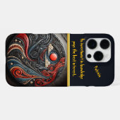 Kosmische Elemente im kreisförmigen Design iPhone Hülle (Rückseite (Horizontal))