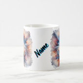 Kosmische Energie, die von den Händen übernommen w Kaffeetasse (Mittel)