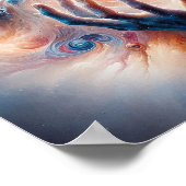 Kosmische Energie, die von den Händen übernommen w Poster (Ecke)